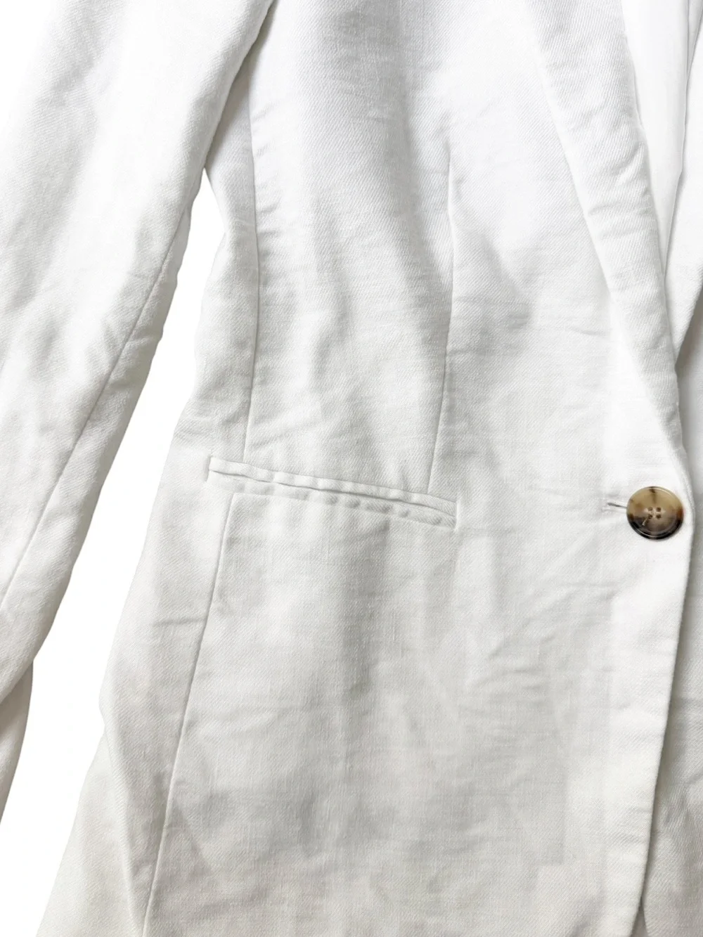 J. Crew Parke Stretch Linen Blend Blazer in White Size 2